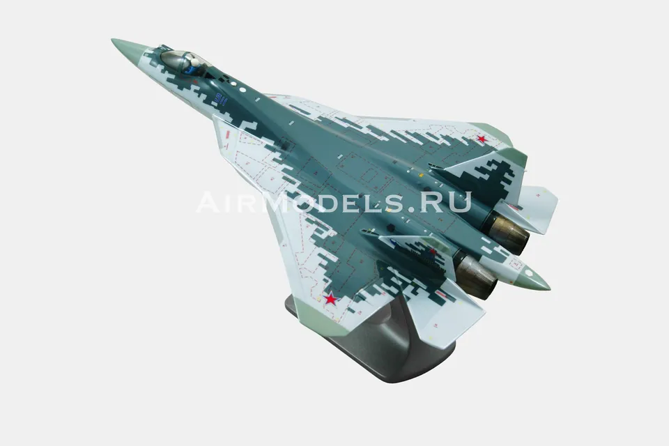 Су-57 с ракетами С-71 (масштаб 1:48), в пиксельном камуфляже — фото 17