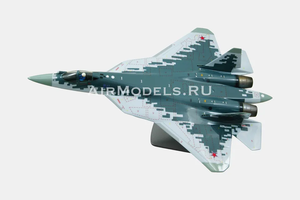 Модель самолета Су-57 (Т-50) с ракетами С-71